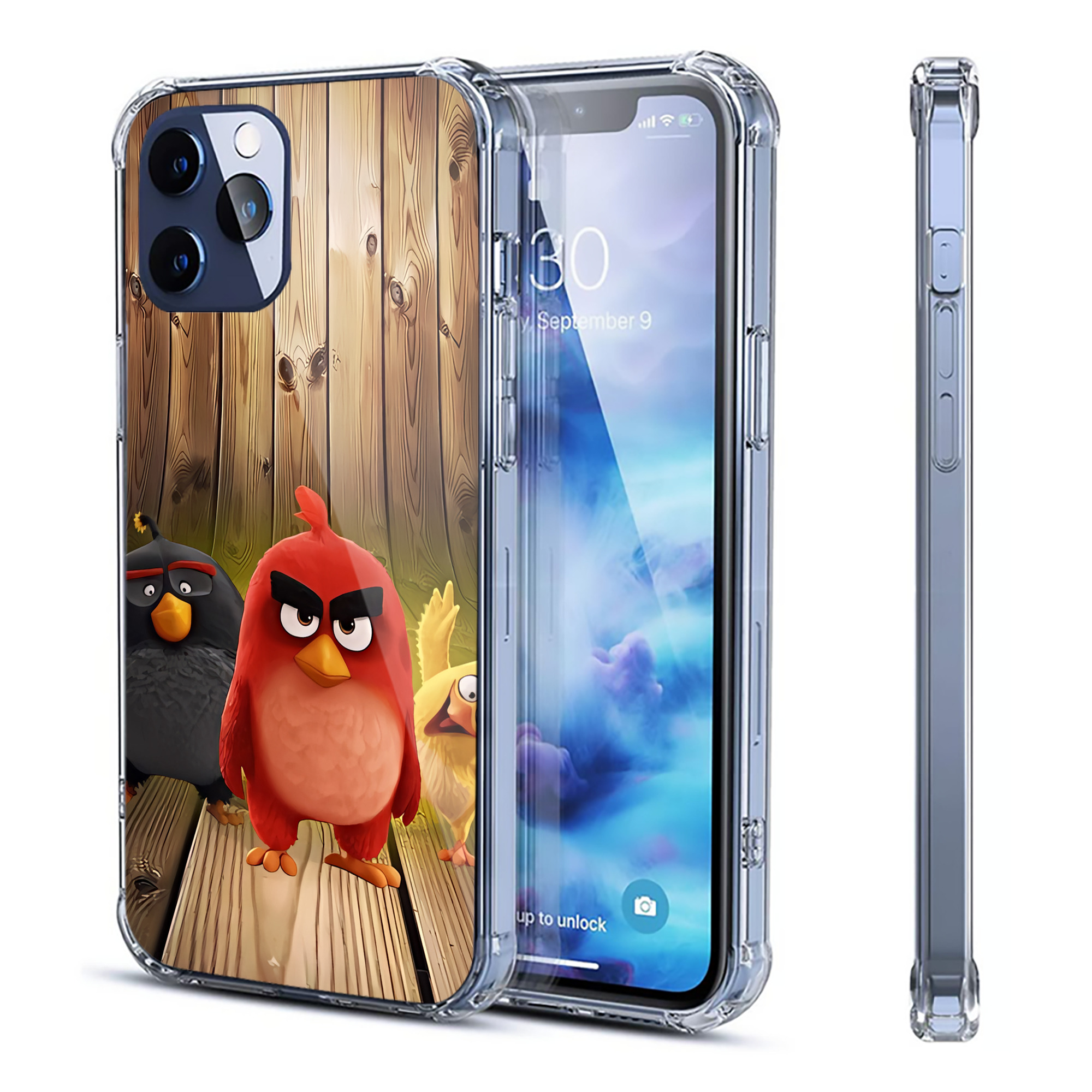 （画像用） Angry Birds アングリーバード 【iPhone 12シリーズ対応】透明スマホケース（クリアソフトケース）